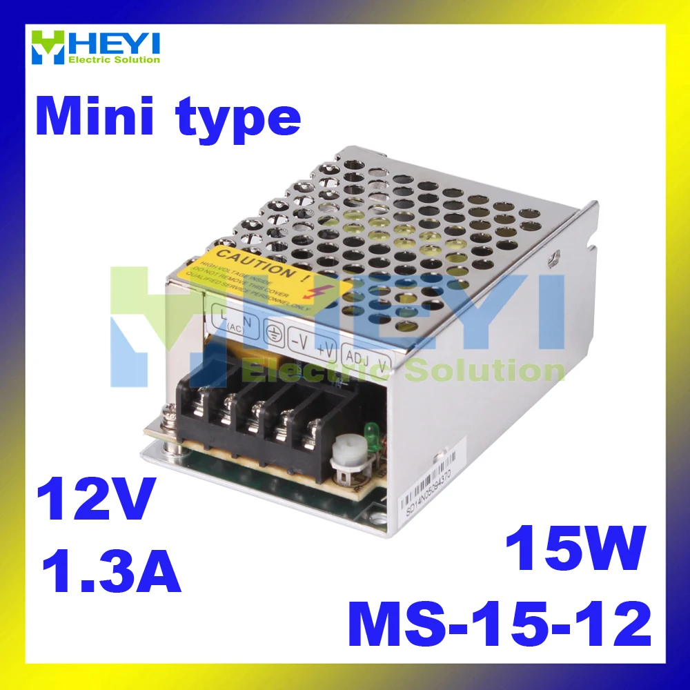 Мини источника питания MS-15-12 с одной коммутации выход 12 В 1.3a Micro источника питания