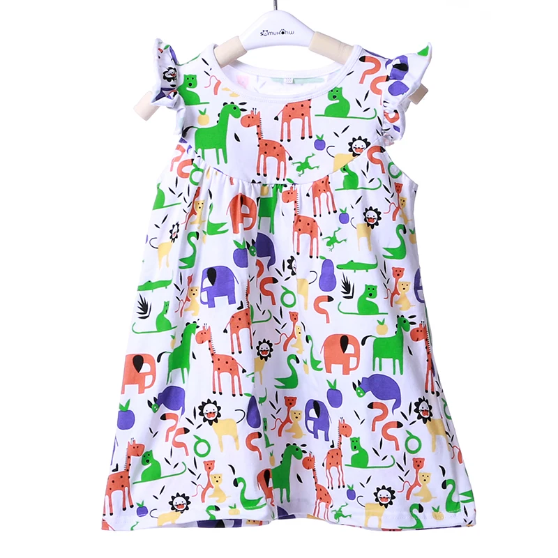 Cheap Wholesale 2016 Toddler Girl Summer Feather Dress Preppy kids