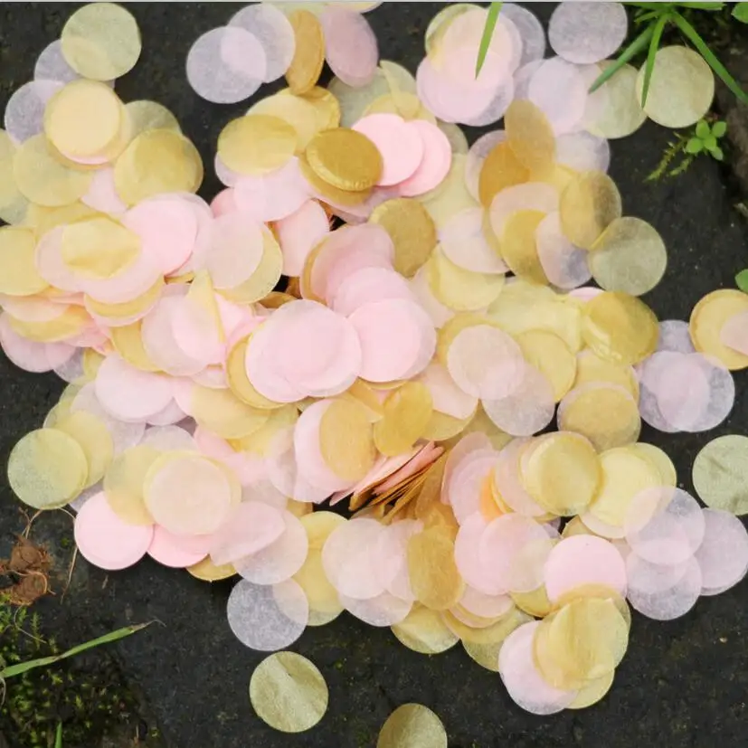 Светло-розовый и золотой маленький бумажный Конфетти свадебный душ Детский для