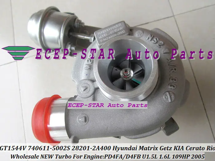 GT1544V 740611-5002 s 28201-2A400 740611 782403 Турбокомпрессор Для Hyundai Matrix Getz для KIA Cerato Рио 05 D4FA D4FB U 1.5L 109HP