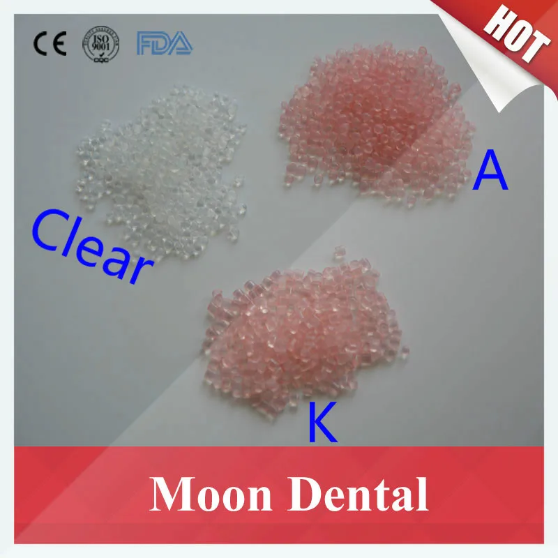 2 KG/bag pink and Clear Color Valplast Flexible acrylic Resin Dental