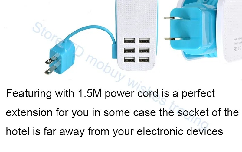 Универсальный 6 способ Мульти USB мобильный телефон концентратор зарядное устройство 5 В 6A EU/US/UK/AU AC стены зарядки док-станция Мощность полосы для смартфонов