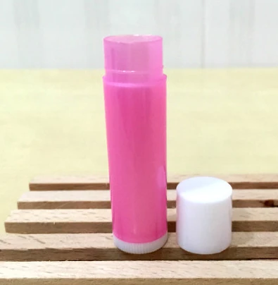 Pink 5 мл 100 шт./лот DIY пустой тюбик помады, Пластик бальзам для губ бутылки, макияж помада контейнер, цвет блеск для губ - Цвет: Pink