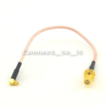 

(10 pieces/lot) SMA Female to MMCX Male Rightangle Connector Extension Cable RG316 pigtail cable 15CM