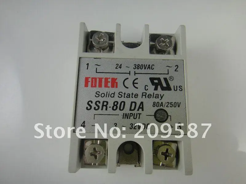 Твердотельные реле SSR-80DA 80A 3-32VDC/24-380VAC