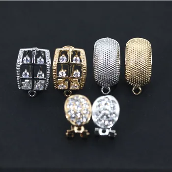 

NEW Fashion Earrings Top Earrings Findings Gold/New Zircon DIY Earrings Accessories 50 Pairs Free Shipping ET001