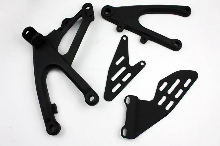 Мотоцикл partsBlack передний всадник подножки Кронштейн подходит для Yamaha YZF-R1 YZF R1 2007 2008