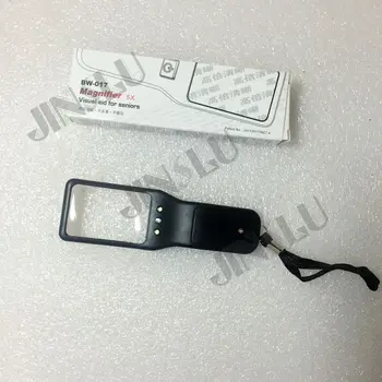 

Free shipping Compact Handheld 3X 45X Magnifier 2PCS with 3LED light,not include Button Battery AG13