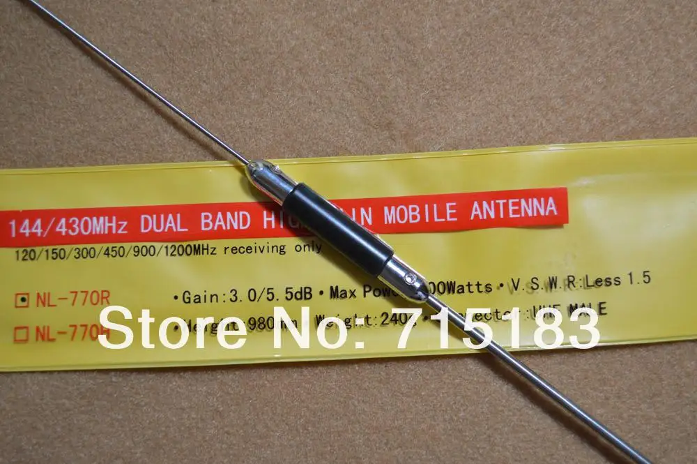 NL-770R dubal Группа 144/430 мГц 3.0/5.5db PL-259 PL259 разъем двухстороннее Радио мобильный Телевизионные антенны высокого усиления VHF/UHF автомобилей Радио