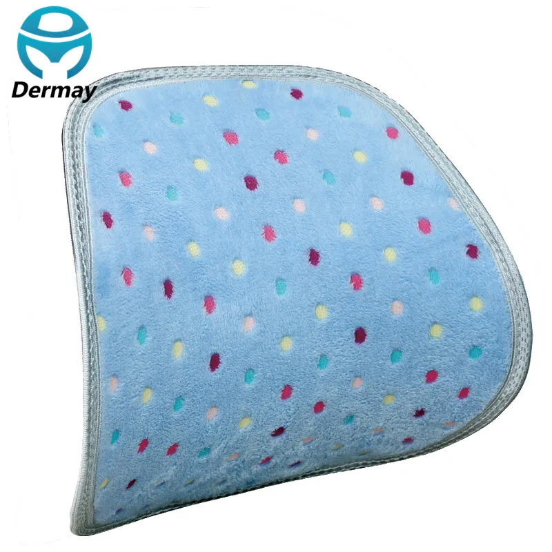 Personality NEW Winter Cute Plush LUMBAR CUSHION FOR CAR Office Chair Girl Women Dot Pink Blue Color Lumbar Support For Back