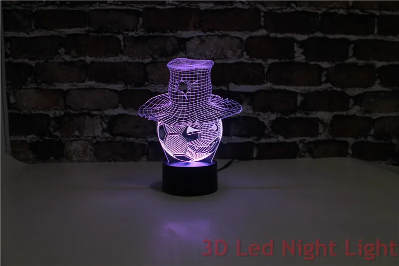 Футбол Сувенир 3D Led спальня ночник с FCC и UL сертификатом