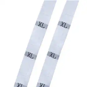white XL DoreenBeads размер этикетки одежда тканые бирки XS-2XL белый черный 32 мм(1 2/") x 12 мм(4/8") 1 рулон(около 400 шт - Цвет: white XL