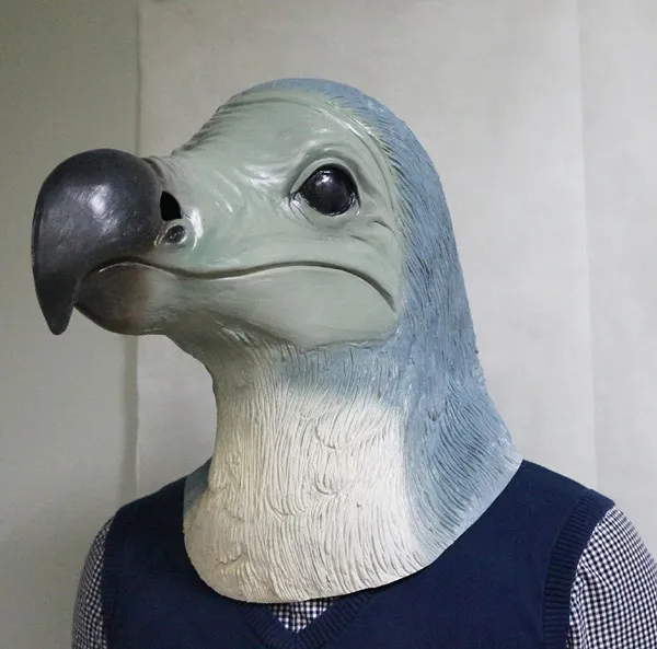 Dodo птица маска латексное животное голова Маска гигантская птица Хэллоуин Косплей Костюм театральный реквизит маски