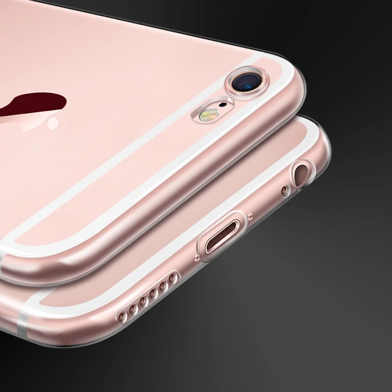 Transparent TPU Silicone Soft Protective Phone Back Case for iPhone 6 6S Plus 7 7Plus 5 5S SE 4 4S Ultra thin Mobile Shell |