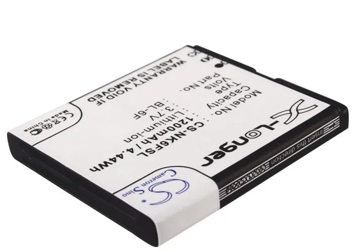 BL-6F Аккумулятор для BEAFON SL550, SL550_EU001BS; для NOKIA N78, N79, N95 8GB