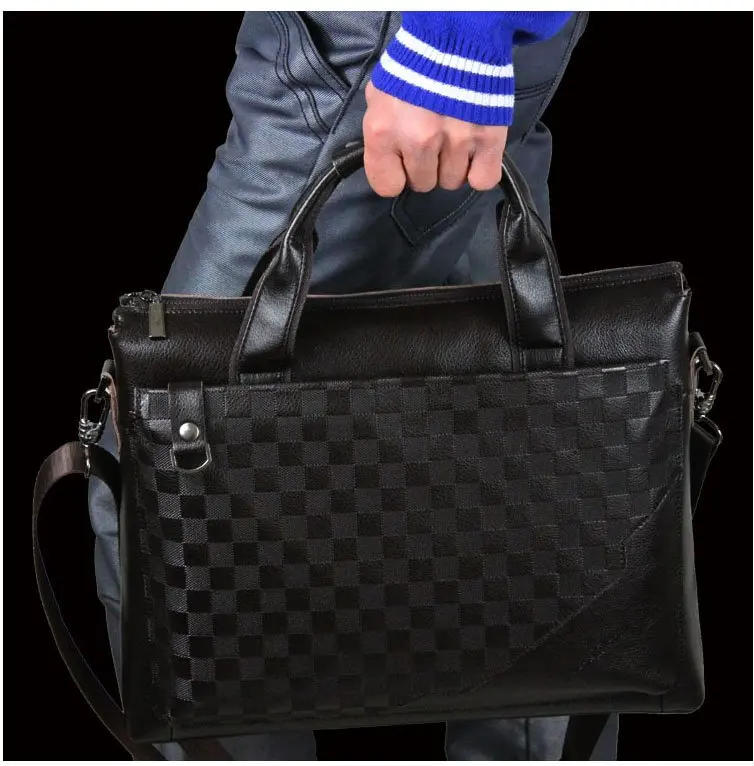 Leather Men S Briefcase Messenger Bag Designer Authentic Free Shipping Leather Messenger Bag Designer Bags Men Genuine For