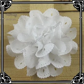 50 шт./лот 8 см диаметр 5 цветов полые шифон ткани цветы можно смешать заказ