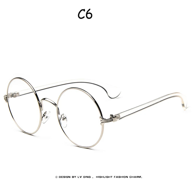 C6 SALUTTO классические Стиль ретро большие круглые очки кадр Для женщин oculos-де-грау Feminino рецепт очки Gafas Mujer - Цвет оправы: C6