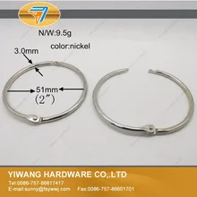 Производитель металла круглый для книги с отрывными листами связующее кольцо Металл хорошего качества канцелярские/книжное кольцо/кольцо для карт/свободное раздвижное кольцо