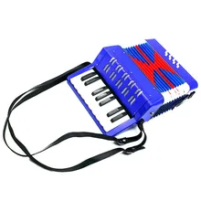 Горячее предложение! Распродажа! Высококачественный Мини 17-Key 8 басовый аккордеон обучающий музыкальный инструмент для детей синий