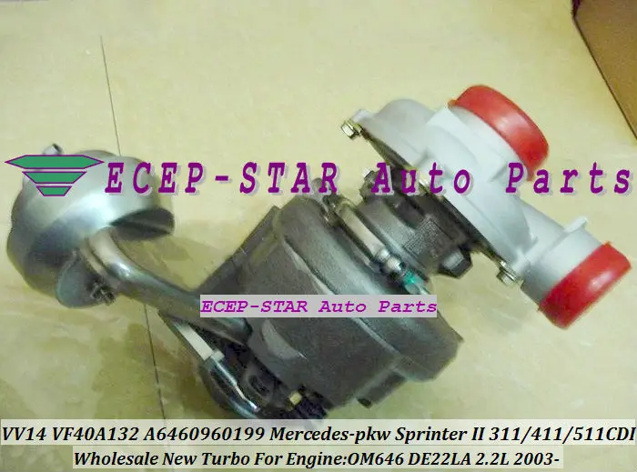 VV14 VF40A132 A6460960199 Mercedes-PKW Sprinter II 311CDI 411CDI 511CDI 2003- 2.2L OM646 DE22LA turbocharger (2)