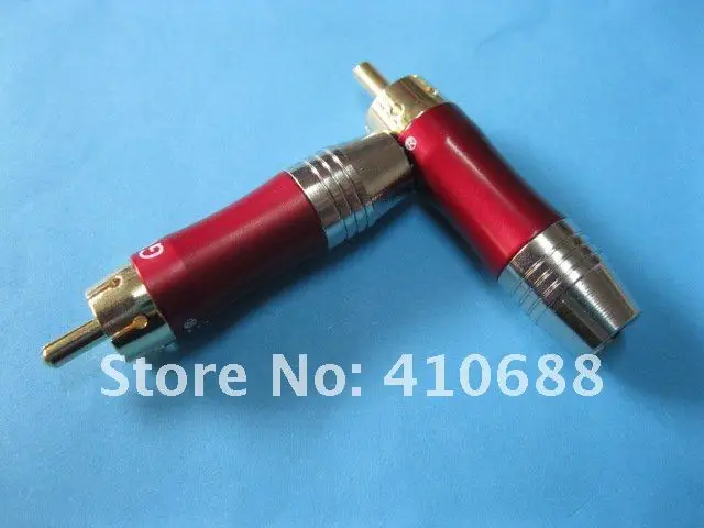 Медь RCA Plug Gold Plated красного цвета Аудио Видео разъем адаптера 180 шт. в партии Лидер продаж высокое качество