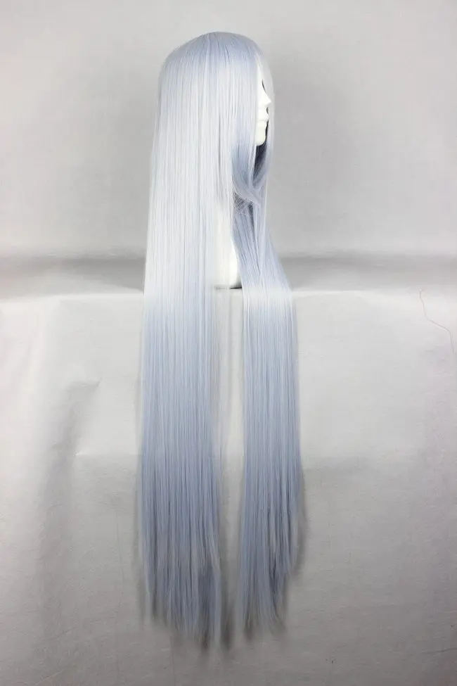 MCOSERSynthetic 120 см 47," длинные прямые волосы светильник синий костюм для косплея парик Высокая температура волокна WIG-255A