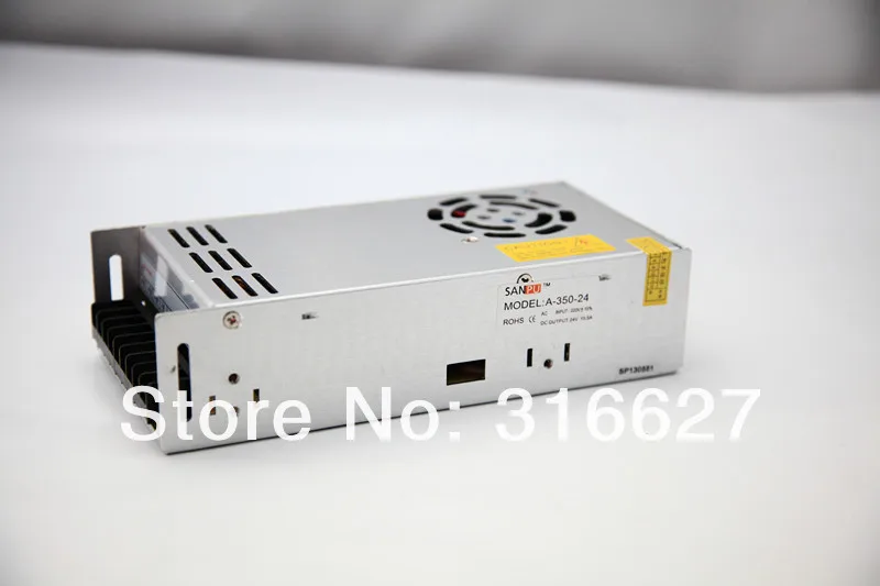 Светодиодный источник питания 350 W 24 V 14.6A неводонепроницаемый Вход AC 220 V выход 14.6A 24 V Гарантия 2 года