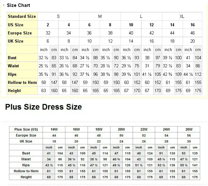 Size Chart+