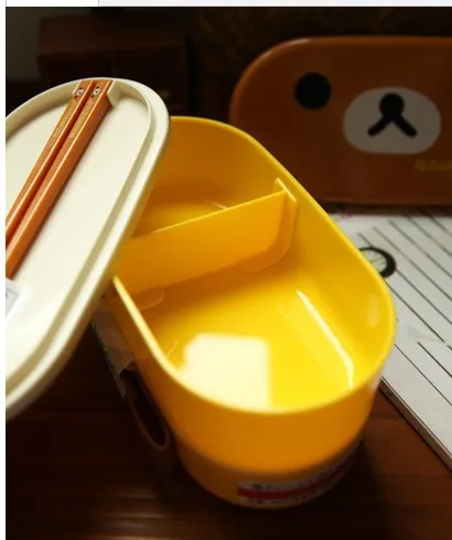 1 шт. 2 цвета Relax Bear Сохранение тепла коробка Rilakkuma Bento Коробка 16,5*8 см