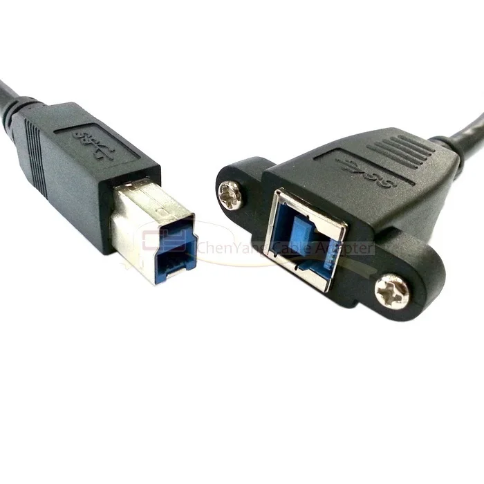 Jimier супер скорость USB 3,0 назад для установки на панель гнездовой к мужской B Тип удлинитель 50 см