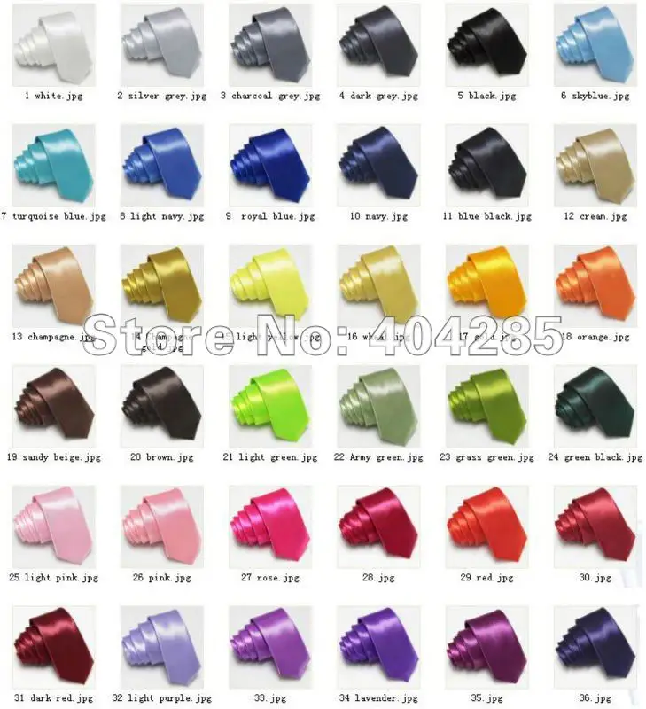 total 5cm solid color ties