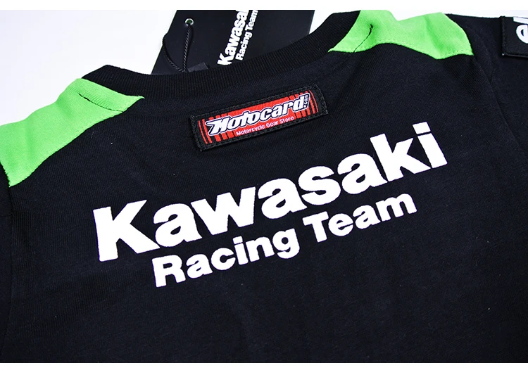 Moto GP Кавасаки Moto rcycle для верховой езды повседневная мужская ребенок с коротким рукавом re