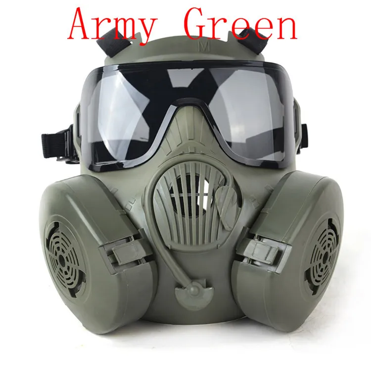 Тактильные воздушные маски, очки для взрослых, пейнтбол, полная защита лица, снаряжение, анти-ядовитая газовая маска с вентилятором