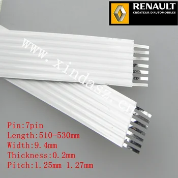 

7pin 1.27mm pitch 51-53cm 520mm long 9.4mm width 0.2mm thickness airbag ffc cable for renault megane II with free shipping