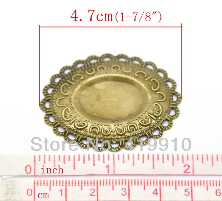 shipping-30Pcs с бронзовой филигранью под старину Овальный Кабошон Настройки Обертывания Разъемы Подарочное украшение Сделай Сам результаты 47x37 мм J0579