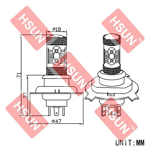 h4-50w-high-power-size