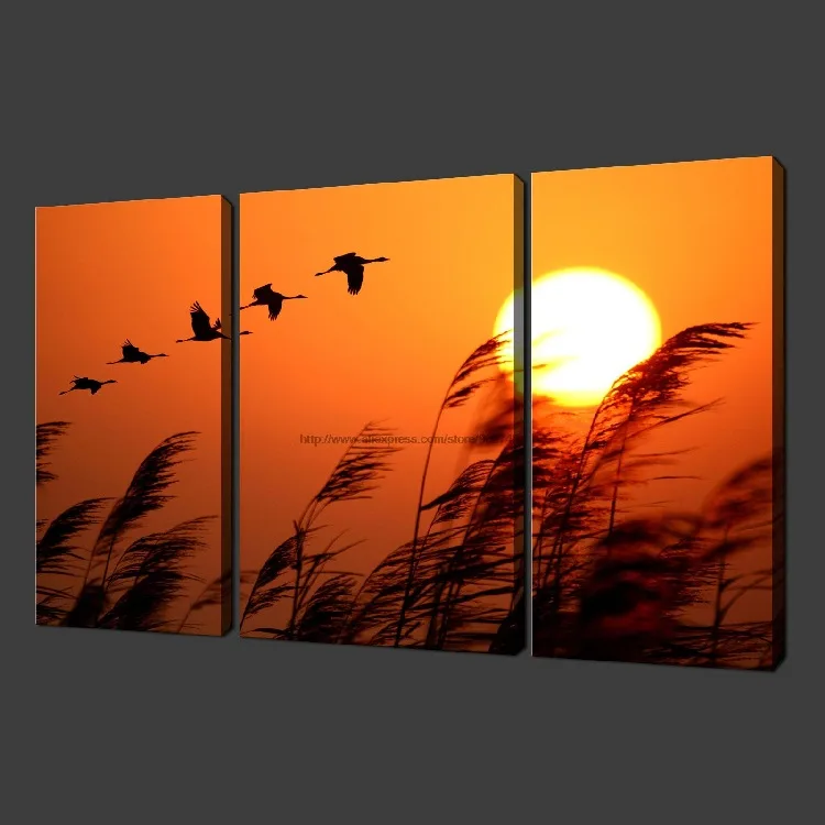 Birds Sunset Set Of Three Canvas S Picture Wall Art Oil Paintings Black White Modern Panel Living Room High Qual In Painting Calligraphy From Birds Sunset Set Of Three Canvas S Picture Wall Art Oil Paintings Black White Modern Panel Living Room High Qual In Painting Calligraphy From
