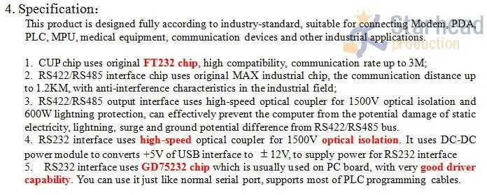 Полнофункциональный Оптический изолированный USB 2,0 к RS232 RS485 RS422 конвертер адаптер, FTDI FT232RL, поддержка Win7 WinCE Linux недорогая