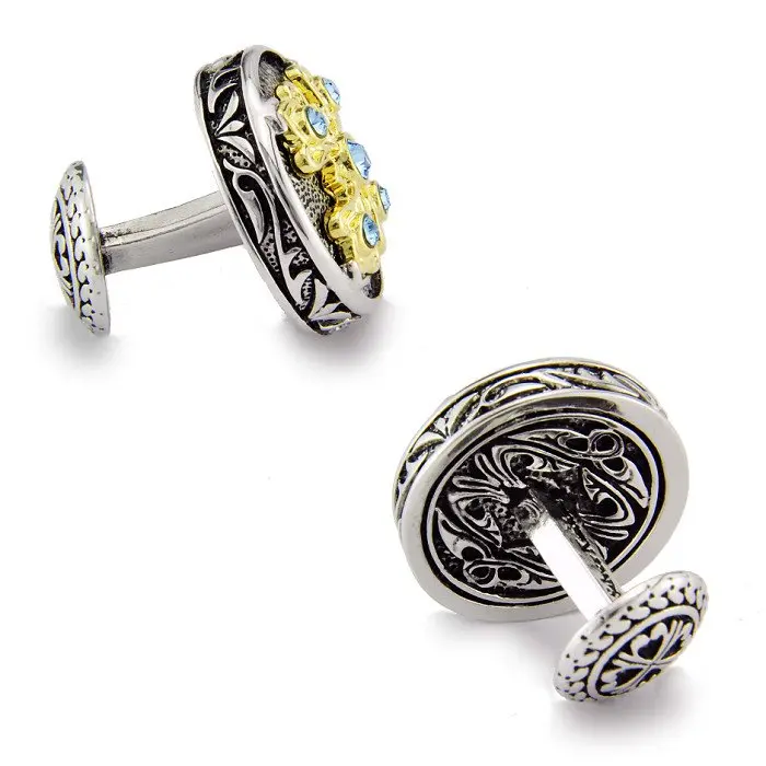 Platinum Plated Troy Epic Austria Crystal Cufflinks men's Cuff Links + Free Shipping !!! gift metal buttons