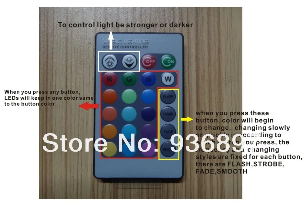 remote control for the inflatable star light