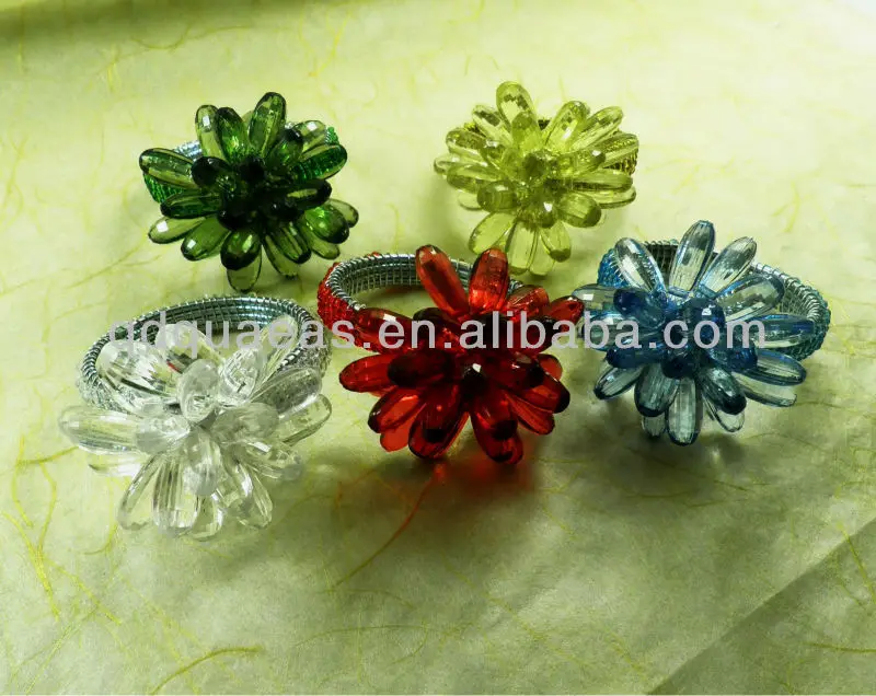 Продано на Aliexpress бисером кольцо для свадебных салфеток
