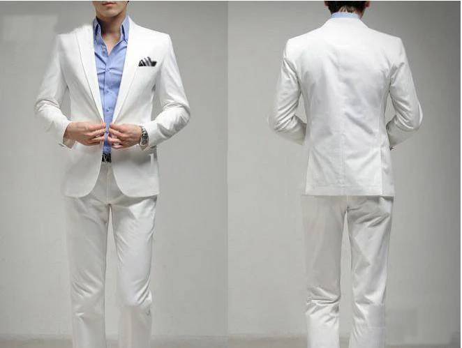 Индивидуальный костюм, белый костюм жениха(куртка и брюки