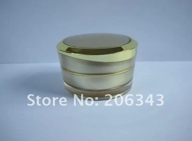 Boião de Creme para o Dia Creme para os Olhos Embalagens de Cosméticos Ouro Acrílico Creme Gel Essência Hidratante Plástico Jar 15g - 8 15g ouro acrílico boião de creme creme