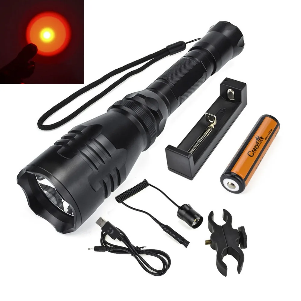Led Tactical Flashlight 500m Distance Xml R5 Cree Led Hunting Camping