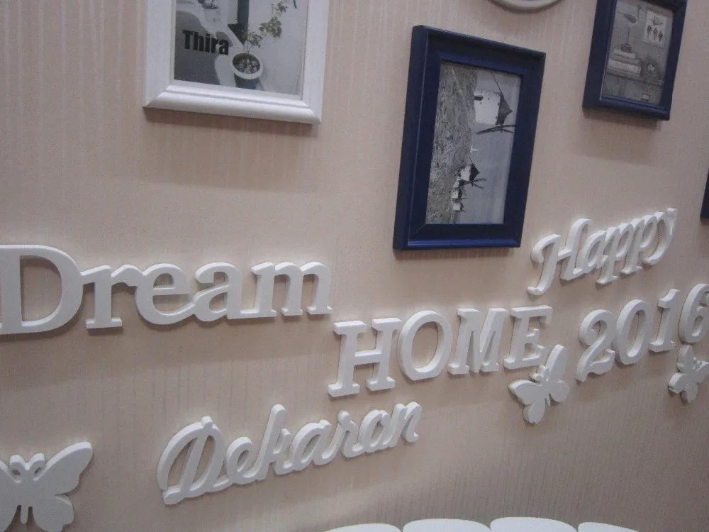 Новый стиль 10 см имитация деревянных букв Свадебные буквы белая бабочка Корона