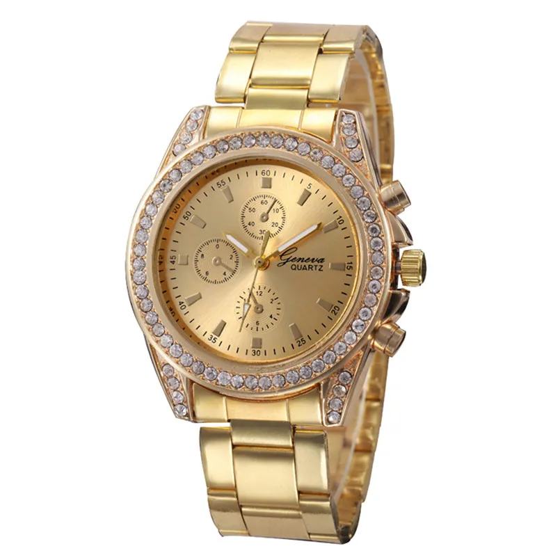 100pcs/lot Wholesale Fashion Women GENEVA Alloy Watches Hot Sale Lady