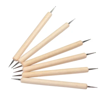 

Fengshangmei Wooden Nail Dot Pen Tools 2 Ways Nail Art Design Dotting Pen