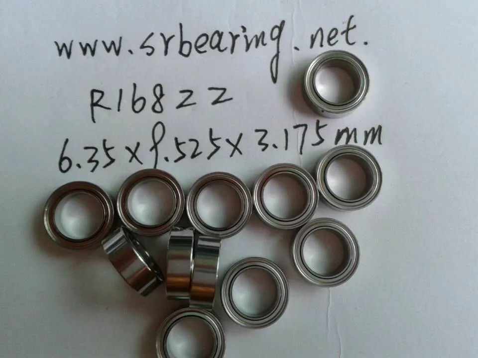 100 шт. высокое качество R168ZZ экранированный подшипник серии дюйма 1/4 x3/8x1/8 дюймов 6,35x9,525x3,175 мм миниатюрный шариковый подшипник