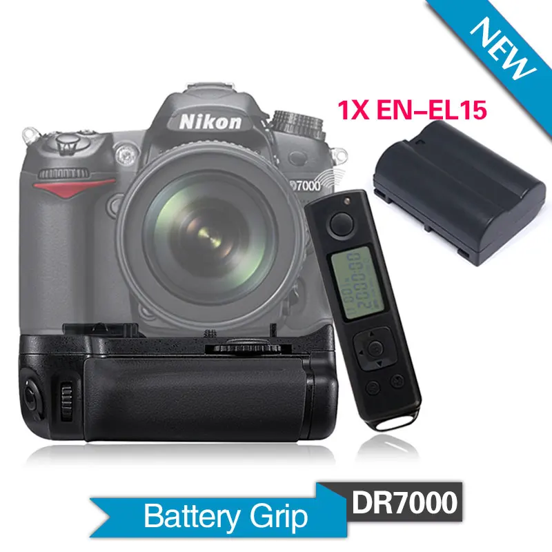 Meike MK-DR7000 Vertical Battery Grip with 1pcs EN-EL15 for Nikon DSLR D7000 Camera With 2.4Ghz Wireless Remote Control | Электроника